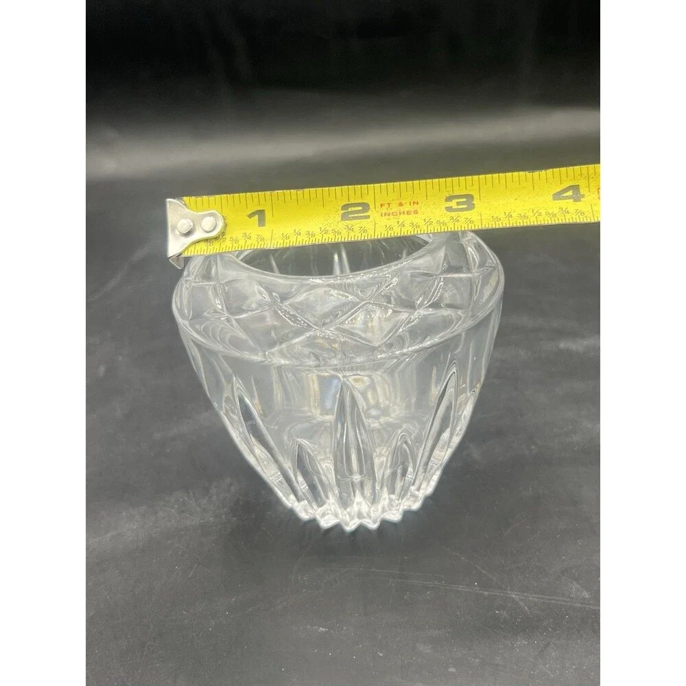 VTG Princess House Royal Highlights Lead Crystal Votive Candle Holders Set of 2